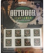 Outdoor Sportsman Peel &amp; Stick Tattoos - Kid&#39;s Tattoos - hunting sticker... - $4.83