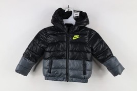 Nike Baby Size 24M Spell Out Just Do It Swoosh Winter Hooded Puffer Jacket - $44.50