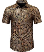 WULFUL Men&#39;s Short Sleeve Button Down 70&#39;s and 80&#39;s Disco Shirt - Size: S - $14.22