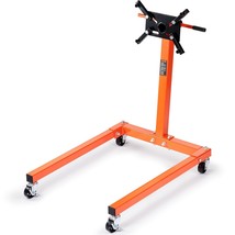 VEVOR Rotating Engine Stand 1300lb Capacity with Cast Iron Hoist Dolly - $151.99