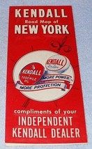 Vintage Kendall Oil Co New York Service Station Map Ca. 1950s - $7.95