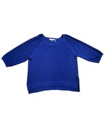 One7Six Shirt Womens Plus Size 1X Raglan 3/4 Sleeve Royal Blue Metallic ... - £6.96 GBP