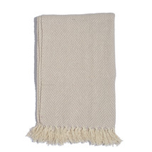 White and Silver 100% Cotton Twill Weave Throw/Blanket (59x49 In) New  #B311 - £15.32 GBP