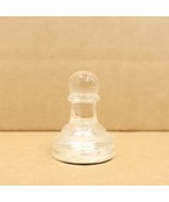 Replacement Chess Piece Clear Glass Pawn 1 1/8in Base 1 1/2in Tall Velve... - £6.32 GBP