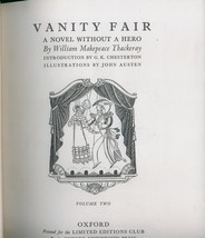 Thackeray-VANITY FAIR-1931  Limited Editions Club signed Vol. 2 - £23.62 GBP