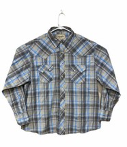 Wrangler Rustler Short Sleeve Snap Button Western Shirt Men&#39;s Size XXL Plaid - £11.75 GBP