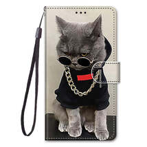Anymob iPhone Case Rocstar Cat Lovely Cartoon Cat Phone Bag Flip Wallet Leather  - £21.22 GBP