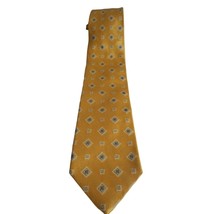 Vintage 100% Italian Silk Brooks Brothers Yellow blue Mens Tie Necktie U... - $372.50 MXN