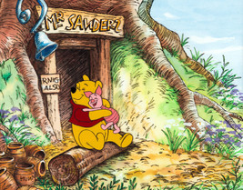 Winnie the Pooh and the Honey Tree Pooh and Piglet ceramic tile mural backsplash - £69.69 GBP+