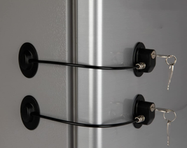 2 Pack Refrigerator Door Locks with 4 Keys, File Drawer Lock, Freezer Door Lock  - £20.28 GBP