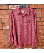 Red Long Sleeve Button Up Wing Tip Dress Shirt Men&#39;s Size XL - €16,23 EUR