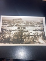 Snowy landscape picture with train vintage photograph - £12.23 GBP
