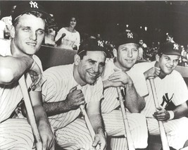 MICKEY MANTLE R MARIS BERRA SKOWRON 8X10 PHOTO NEW YORK YANKEES BASEBALL... - $4.94