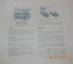 2002 Trivial Pursuit 20th Anniversary Edition Replacement Instruction Sheet - £7.53 GBP