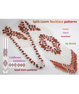 Bead loom patterns Split-Loom Necklace Gerdan, Beading Loom Stitch, PDF ... - $20.34 CAD