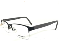 Marchon Eyeglasses Frames BENJAMIN 001 Black Grey Rectangular Half Rim 54-18-145 - £48.40 GBP