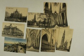 Vintage Travel Souvenir Postcard Lot BELGIUM Antwerp Anvers Church Cathedrals - £13.07 GBP