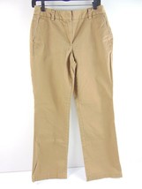Lands End Brown Chino Trouser Leg Mid Rise Pants Size 6 - $24.74