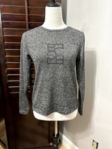 BCBG Graphic Max Azria Womens Pullover Sweater Gray Heathered Long Sleeve S - £11.16 GBP