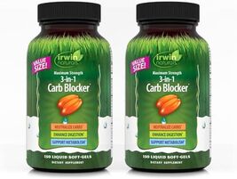 Irwin Naturals Maximum Strength 3-in-1 Carb Blocker – Helps Neutralize C... - $104.45