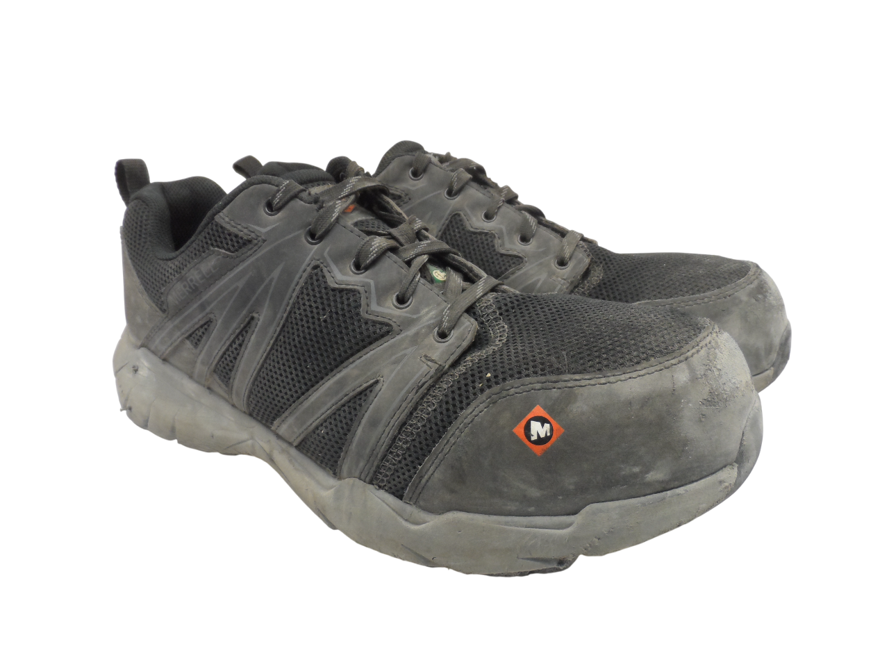 Merrell Men&#39;s Fullbench Superlite Alum. Toe Work Shoes J17541 Black Size... - $47.49