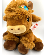 XLarge Duke & Daisy Highland Cow Plush Toy 14.5 inch DAISY Flowers NWT by Fiesta - $25.47