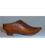 Antique Hand Carved Wood Shoe-shaped Snuff Box Marked &quot;MARKEN&quot; From Holland - $117.00