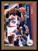 1992-93 Fleer #406 Andrew Lang Philadelphia 76ers - £1.61 GBP