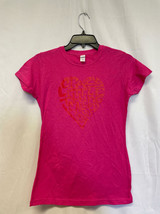 $25 LA POP ART Word Art T-Shirt Crazy Little Thing Called Love Pink Smal... - $12.87