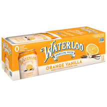 Waterloo Sparkling Water, Orange Vanilla Naturally Flavored, 12 Fl Oz Cans (Pack - £9.43 GBP