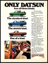 1977 Magazine Car Print Ad - Datsun Pick Up Trucks "Li'l Hustler" A6 - $8.90