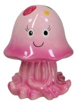 Whimsical Nautical Marine Pink Sea Jellyfish Money Coin Savings Piggy Bank - $385.04 MXN
