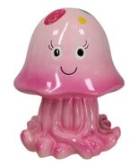 Whimsical Nautical Marine Pink Sea Jellyfish Money Coin Savings Piggy Bank - $383.11 MXN