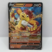 Pokemon TCG Sword &amp; Shield: Brilliant Stars Simisear V 027/172 Pack Fresh - £1.57 GBP