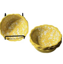 Pioneer Woman Dipping Bowl Country Splatter Yellow Melamine Bundle Of 8 - £18.98 GBP