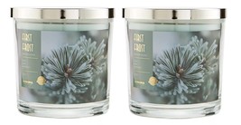 Sonoma First Frost Scented Candle 14 oz- Mint, Pine, Patchouli x2 - £39.95 GBP