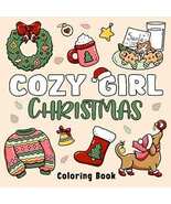 Cozy Girl Christmas Coloring Book: Bold and Easy Designs for Adults &amp; Teens - $403.57 MXN