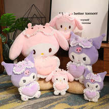 Cute Kuromi Melody Hold Heart Cartoon Stuffed Toys Plushier Soft Throw P... - $7.36+