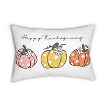 Thanksgiving Lumbar Pillow, Fall Decor, Harvest Season Cushion, Autumn Home Deco - $38.00