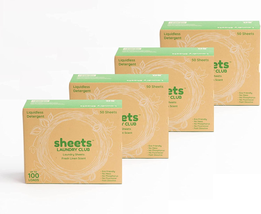 the Largest 200 Laundry Detergent Sheets Plastic Free Fresh Linen Scent Hypoalle - £60.25 GBP