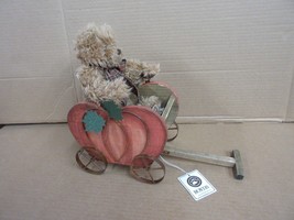 NOS Boyds Bears Mr Punkins Numbered Bear Pumpkin Home Decor Cart  D* - £57.48 GBP
