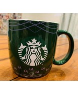 Starbucks Christmas Coffee Cup Mug 2020 Holiday Green Fa La La La 18 oz ... - $22.43