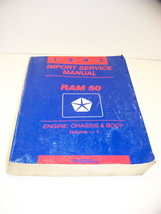 1993 DODGE RAM 50 ENGINE CHASSIS &amp; BODY VOL 1 + ELECTRICAL VOL 2 SERVICE... - $40.48