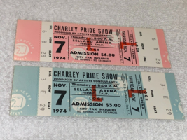 THE CHARLEY PRIDE SHOW 2 UNUSED 1974 TICKETS SELLAND ARENA FRESNO CA USA... - £11.84 GBP