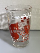 Vintage Kraft Cheese Swanky Swig Cute Red Elephants And Birds Juice Glas... - £5.70 GBP