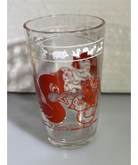 Vintage Kraft Cheese Swanky Swig Cute Red Elephants And Birds Juice Glas... - £5.72 GBP