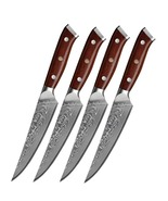 Steak Knife Set Premium 4PCS Rosewood Handle for Perfect Cutting - $189.00
