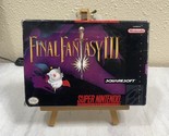Final Fantasy III (Super Nintendo SNES) CIB Manual/Map/Poster - Authenti... - $293.99