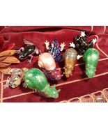 Snails and Frogs OH MY Set of 8  Desk Buddy Gifts Garden Pool Decor Porc... - €17,17 EUR