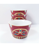 4-222 Fifth Golden Palace Red Gold Turquoise Fine China Appetizer Desser... - $28.80